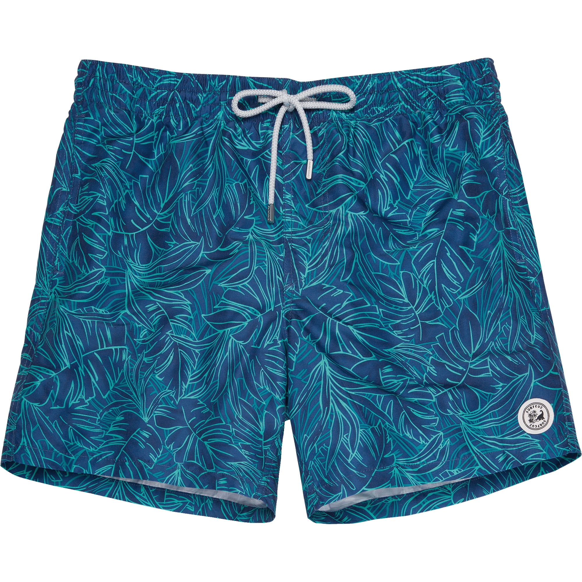 DIOMOR Fashion Hawaiian Camouflage Pattern 5 Inseam Drawstring Shorts for Men Casual Outdoor Beach Swim Trunks Pants 