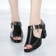thumbnail image 1 of Zapatos de verano para mujer Boca de pescado Tacón grueso Sandalias informales de fondo suave para mujer Wmkox8yii nm10701, 1 of 8