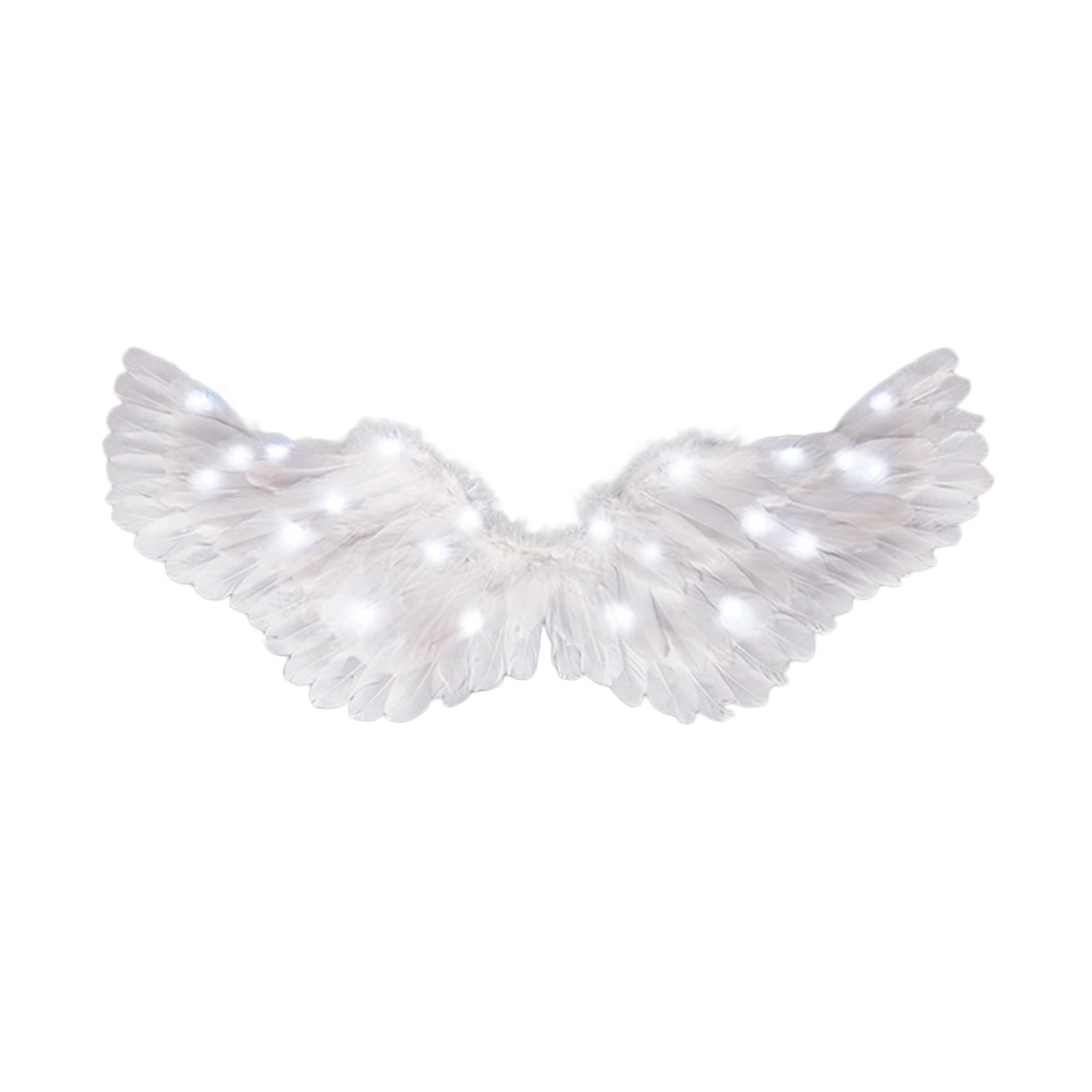 Light Up Angel Wings With Led Lights,White Angel Wings Costume For