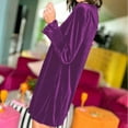 thumbnail image 4 of BSDJILFG Velvet Dresses for Women Plus Size Petite Elegant Casual Long Sleeve Midi Dress Solid Color Going Out Wedding Guest Round-Neck Cocktail Dress Christmas, 4 of 8