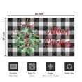 thumbnail image 5 of Merry Christmas Crystal Velvet Non-slip Floor Mat, Entryway Doormat Durable Low-Profile Mat Home Decor, Mats Washable Kitchen Bathroom Laundry Bedroom Living Room Door Mat 30x17in, 5 of 7