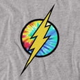 thumbnail image 2 of DC Flash Tie Dye Flash Logo Women's T Shirt, Athletic Heather, Small, 2 of 6