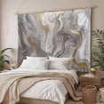 thumbnail image 3 of Gray Marble Tapestry for Bedroom Wall Hanging Tapestry, Farmhouse Vintage Abstract Ombre Texture Ceiling Backdrop Tapestries Poster Blanket Wall Decor for Teens Room Living Room Dorm 59" x 90", 3 of 8