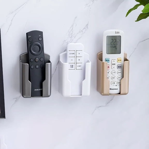Wall Mounted Remote Control and Phone Holder Storage Box for Home and Office