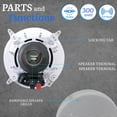 thumbnail image 4 of Vaiyer Pair of 8" In-Wall In-Ceiling Speakers 600W Total 2-Way Flush Mount 8 Ohm Mid Bass Woofer for Home Office Kitchen Living Room, 4 of 10