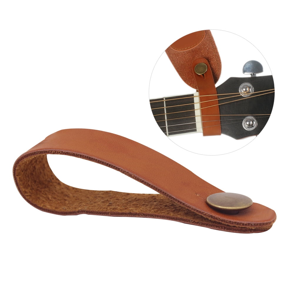 Acoustic Guitar Neck Strap Button Headstock Adaptor Synthetic Leather