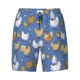 thumbnail image 4 of Lsque Mens Swim Trunks Chicken Family Pattern - Bathing Suit Compression Liner - Beach Swim Shorts Swimwear - (S-3XL) - Stretch Quick Dry -XX-Large, 4 of 9