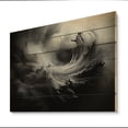 thumbnail image 2 of Designart "Tempestuous Dance Grey Storm II" Landscapes Print on Natural Pine Wood, 2 of 5