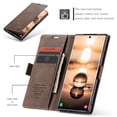 thumbnail image 3 of SaniMore Case for Samsung Galaxy S23 Ultra 6.6" 2023, Premium PU Leather Magnetic Cover Card Slots Cash Pocket Flip Kickstand Shockproof TPU Shell Full Protective Business Case For S23 Ultra, Coffee, 3 of 11