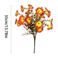thumbnail image 3 of Artificial Flowers Fall Decor, Artificial Stems Tall Bouquet for Vase, Silk Home Table Centerpiece, Elegant Living Room Accent, 13.78", Orange, Lazyguy, 3 of 9