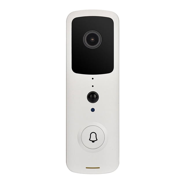 Kearding Timbre de vídeo con WiFi, aplicación alimentada por batería, reproducción de mensajes infrarrojos, detección de movimiento, toma de fotos, Accesorios para electrodomésticos Blanco Kearding HA066457-01B