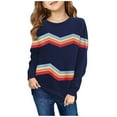 thumbnail image 2 of Bnwani Toddler Crew Neck Sweatshirts Long Sleeve Casual Print Blue Size 8-9 Years, 2 of 4