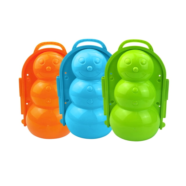 Mikilon 3PCS Snow Snowball Maker Clip Maker Snowman Shaped Snow Sand Mold Tool Winter Kids