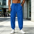 thumbnail image 2 of LWavelet Jogger Sweatpants for Men Drawstring Elastic Waist Jogging Pants Fall Casual Workout Hiking Pants with Pockets, 2 of 4