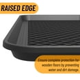 thumbnail image 5 of Ottomanson Easy Clean, Waterproof Indoor/Outdoor Rubber Boot Tray, 15" x 30", Black, 5 of 8