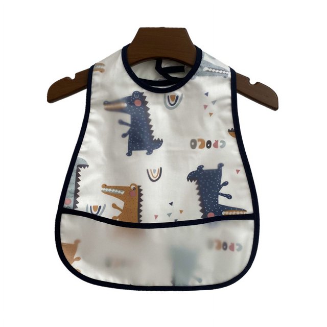 Mono impermeable para niños, babero de algodón para bebé, bolsa de alimentación para la cena, diseño unisex, fácil de usar
