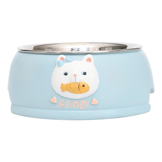 Acero inoxidable, de agua antideslizantes para perros, plato de agua para perros y gatos, mascota Azul jinwen comedero para mascotas