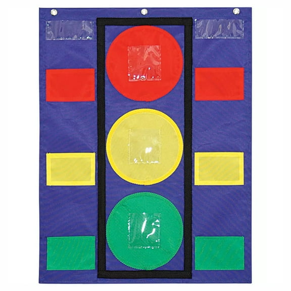 Carson Dellosa Stoplight Pocket Chart (31 total items; 1 pocket chart, 30 student pieces)