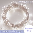 thumbnail image 1 of Series navideñas LED DOSYU 15 Metros 300 LEDs Blanco FRÍO, 1 of 8