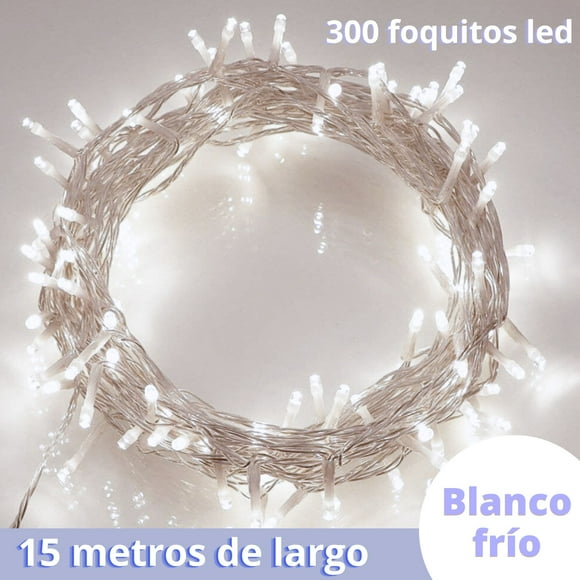 Series navideñas LED DOSYU 15 Metros 300 LEDs Blanco FRÍO
