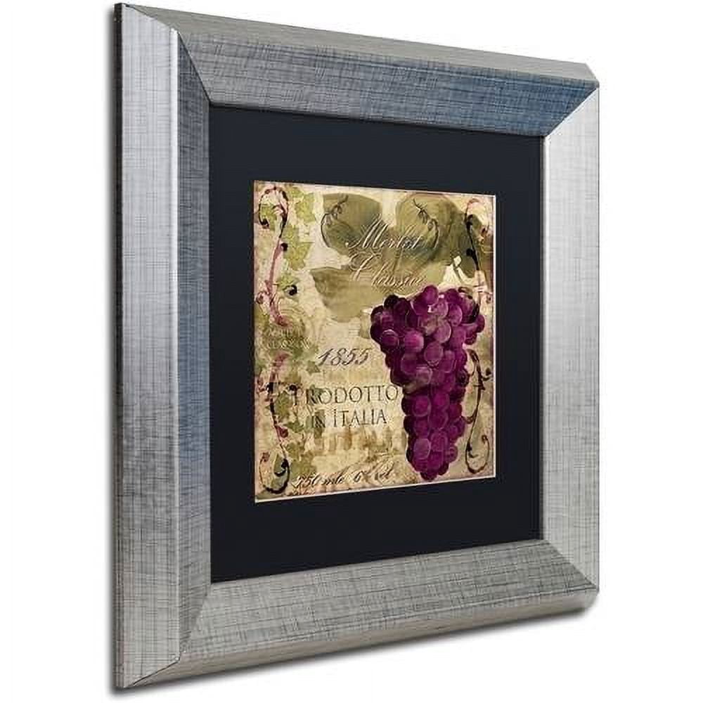Trademark Fine Art "Vino Italiano I" Canvas Art by Color Bakery Black Matte, Silver Frame