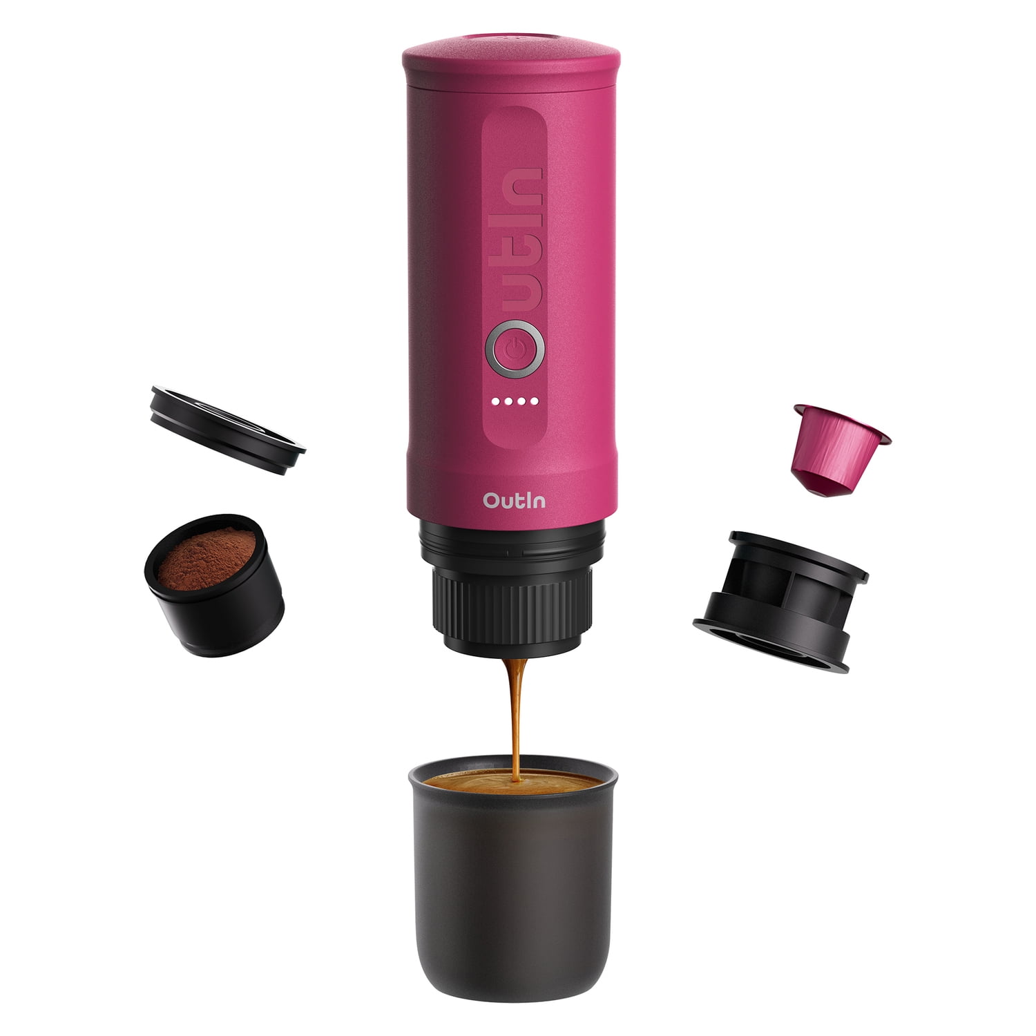 OutIn Nano Portable Electric Espresso Machine (Crimson Red), OTEM-01-CR