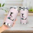 thumbnail image 3 of Initial Monogrammed Gifts for Women, 20 Oz Insulated Tumbler With Lid, Stainless Steel Vacuum Pink Cup, Personalized Christmas, Wedding, Birthday Gifts for Her Friends Mom Sister, 3 of 6