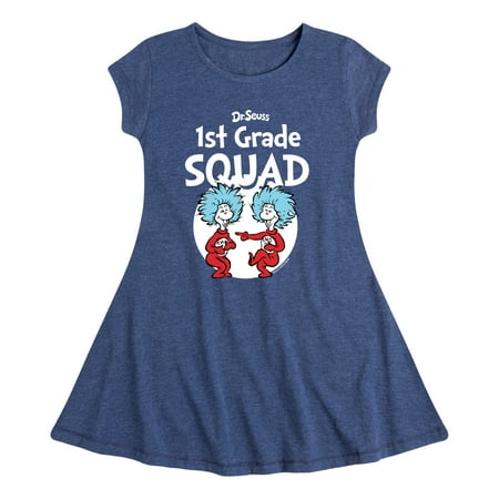 

Dr. Seuss - 1st Grade Squad - Youth Girls Fit And Flare Dress