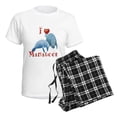 thumbnail image 4 of CafePress - I Love Manatees Women's Light Pajamas - Women's Short Sleeve Print T-Shirt and Pants Light Cotton Pajama Set, 4 of 7