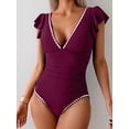 thumbnail image 4 of Traje de baño Aidonger Tummy Control de una pieza con volantes para mujer, 4 of 5