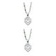 thumbnail image 2 of Jumpingount Collar de mujer de repuesto chapado en forma de corazón respetuoso con la piel, Gargantilla elegante romántica para niñas, joyería, Blanco 2Conjunto, 2 of 6