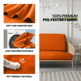 thumbnail image 3 of Twin Size 39"x75"Solid Futon Cover Mattresses Slipcover Fit 6"- 8", Pumpkin, 3 of 9