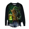 thumbnail image 5 of Unisex St. Patrick's Day Elderly Print Casual Long Sleeve T-Shirt, 5 of 5