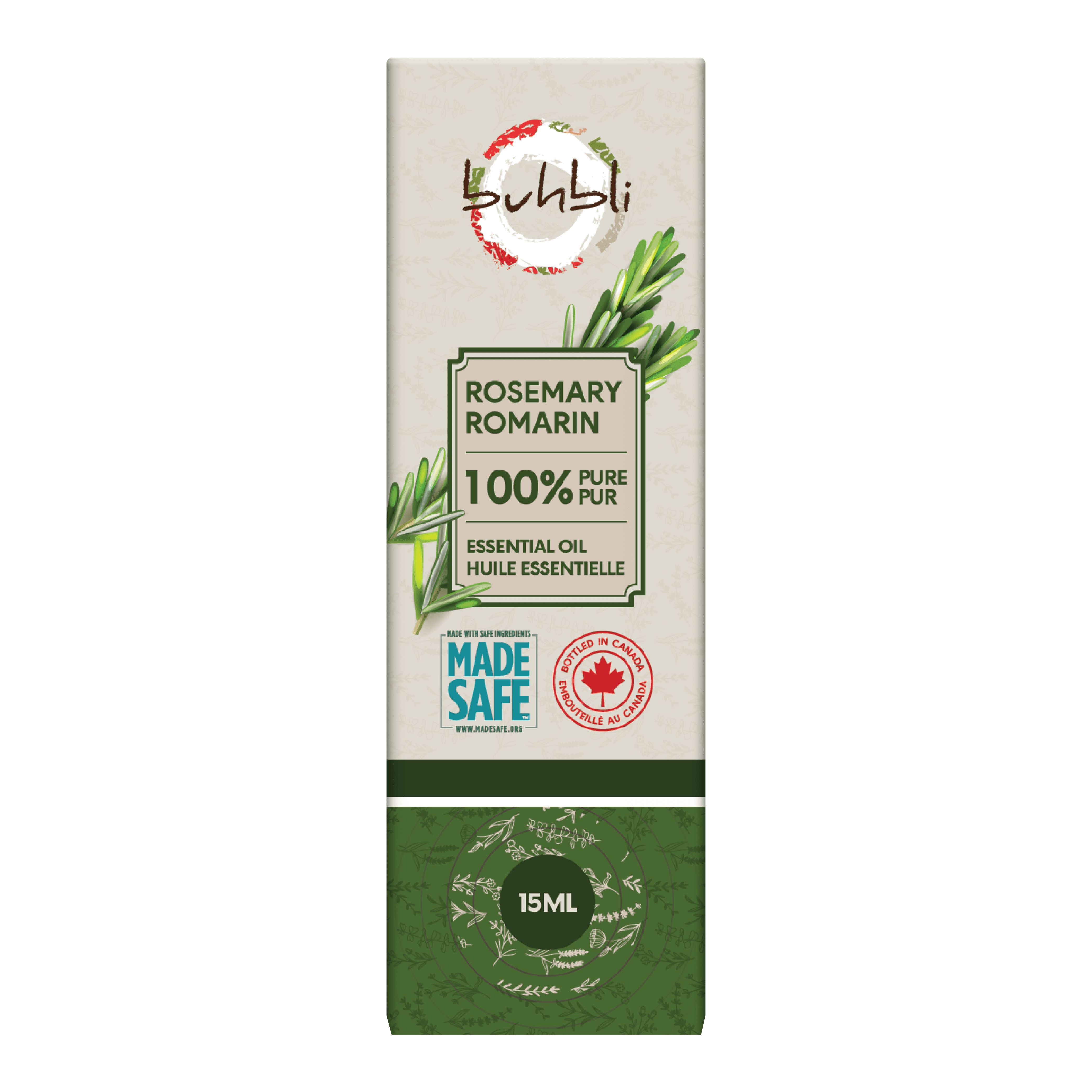 Buhbli Brands - 100% Pure Rosemary Essential Oil, 15ml
