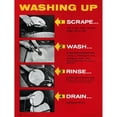 thumbnail image 2 of Anonymous 19x24 Black Ornate Framed Double Matted Museum Art Print Titled: Washing Up - Scrape, Wash, Rinse, Drain, 2 of 5