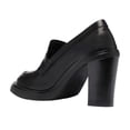 thumbnail image 2 of YDN Women Classy Chunky High Heels Pumps Round Closed Toe Slip On Oxford Loafers Daily Office Dressy Shoes Size 12 Black, 2 of 4