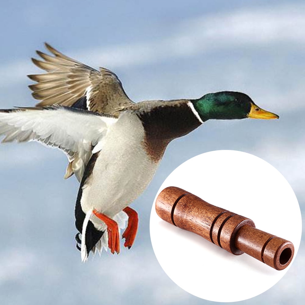 Transparent Plastic Duck Hunting Call Whistle Mallard Caller Ring Decoy Shooting 
