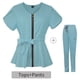 thumbnail image 5 of Ropa quirúrgica ajustada con tirantes en la cintura para mujer, traje dividido para hospital, ropa de mano con cepillo de manga corta, ropa elástica para enfermera, ropa para lavarse las, 5 of 5