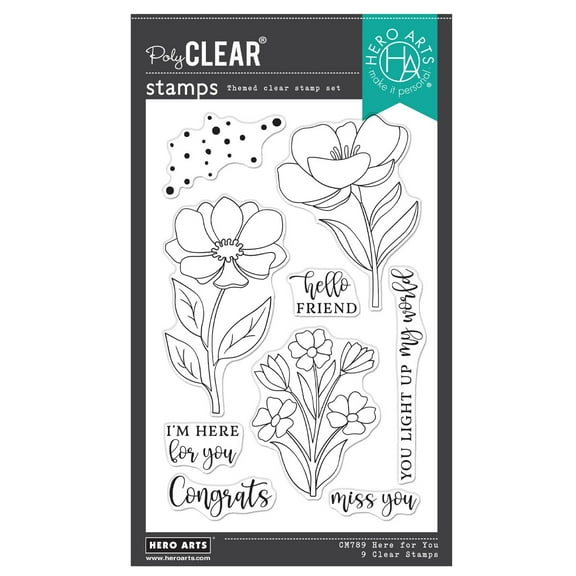 Hero Arts Clear Stamps 4"X6"-Here For You