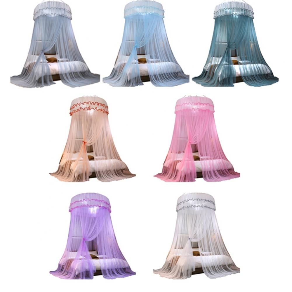 Princess Bed Canopy for Single to King Size Beds, Lace Dome Ceiling Tent Mosquito Net Play Tent for Bedroom Decoration