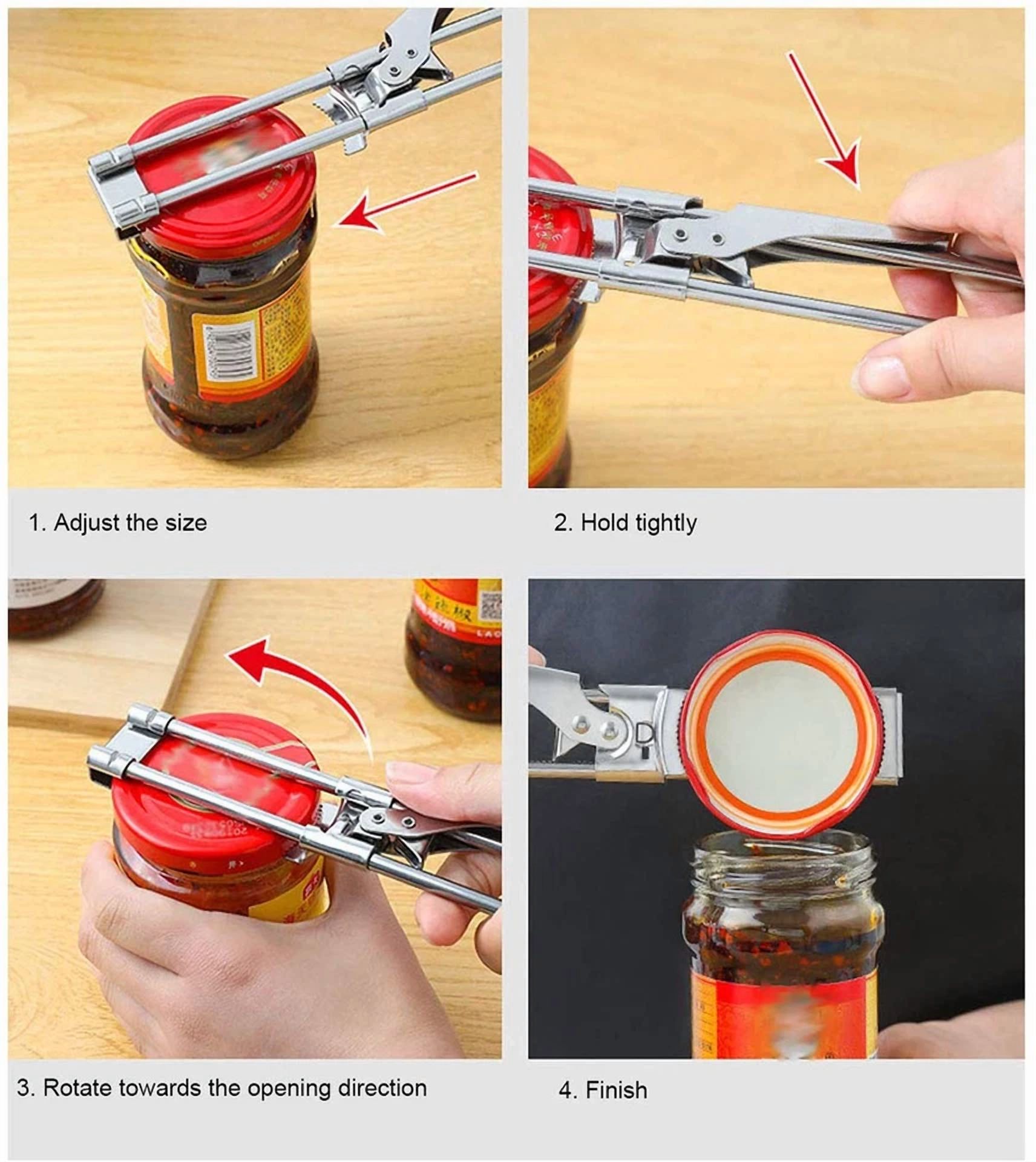 Adjustable Stainless Steel Can Opener For 1 To 5 Inch Lids Kitchen Tool