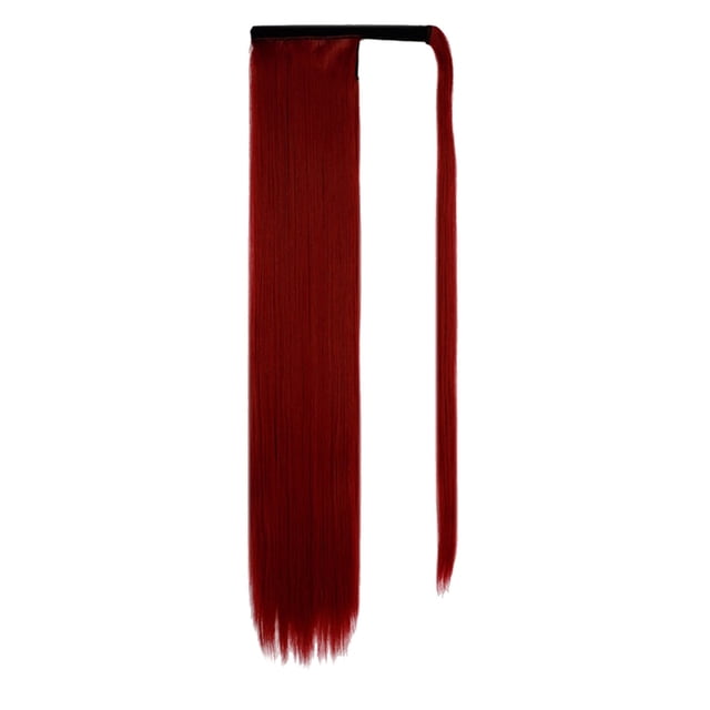 TopLLC Perruques 24 Pouces Fibre Chimique Extension de Cheveux Pièce Longue Cheveux Raides Ruban de Perruque Fibre Chimique Pièce Queue de Cheval Perruque Coiffure DIY