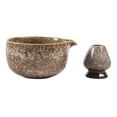 thumbnail image 1 of Ceremonial Matcha Bowl con Supo, Herramienta de preparación hecha a mano del soporte para el bateador para el principiante japonés de preparación, amarillo, 1 of 8