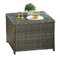 thumbnail image 5 of Ovios 6 Pieces Outdoor Patio Furniture Wicker Conversation Set Sectional Couch with Cushions & Glass Table, 5 of 8