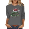 thumbnail image 3 of Weiqiqre Tops for Women Trendy Santa Claus Xmas Shirts Long Sleeve Fuzzy Fleece Holiday Top, 3 of 5