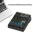 thumbnail image 3 of J.I.Y Professional 4-Channel Mixing Console Mini USB Mixer with Sound Card Effects Console Computer Tuning Soundcard Mixer with BT Connection Reverb Gain High and Low Tone Adjustment for Hom, 3 of 7