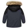 thumbnail image 2 of Chrisuno Boys Coats Winter Jacket Warm Thick Padded Heavyweight Hip-Length Parka Windproof Outwear With Hood Grey&Black 14-16, 2 of 5