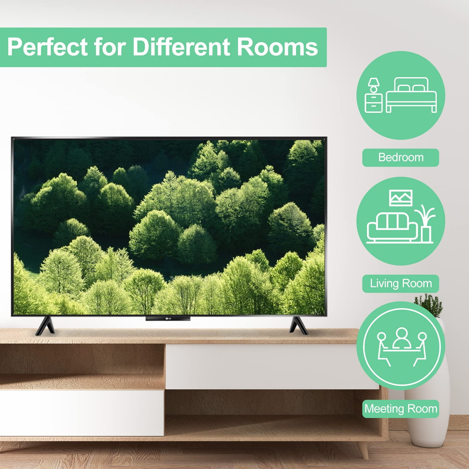 TV Legs for TCL Roku TV Stand Legs,Roku Tv Legs And Screws,Replacement Black Legs for TCL Smart TV Base Stand for 32 40 49 50 55 Inch with Screws(Black)