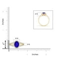 thumbnail image 4 of ANGARA Natural Oval 1.25 ct Tanzanite Split Shank Halo Ring in 14K Yellow Gold for Women (Size-8x6mm) | December Birthstone, Birthday, Anniversary, Jewelry Gift for Women | Natural Tanzanite Ring, 4 of 4