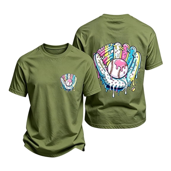 Bainana Short Sleeve T Shirts For Boys Baseball Print Breathable Tops Big Kids Summer Tees